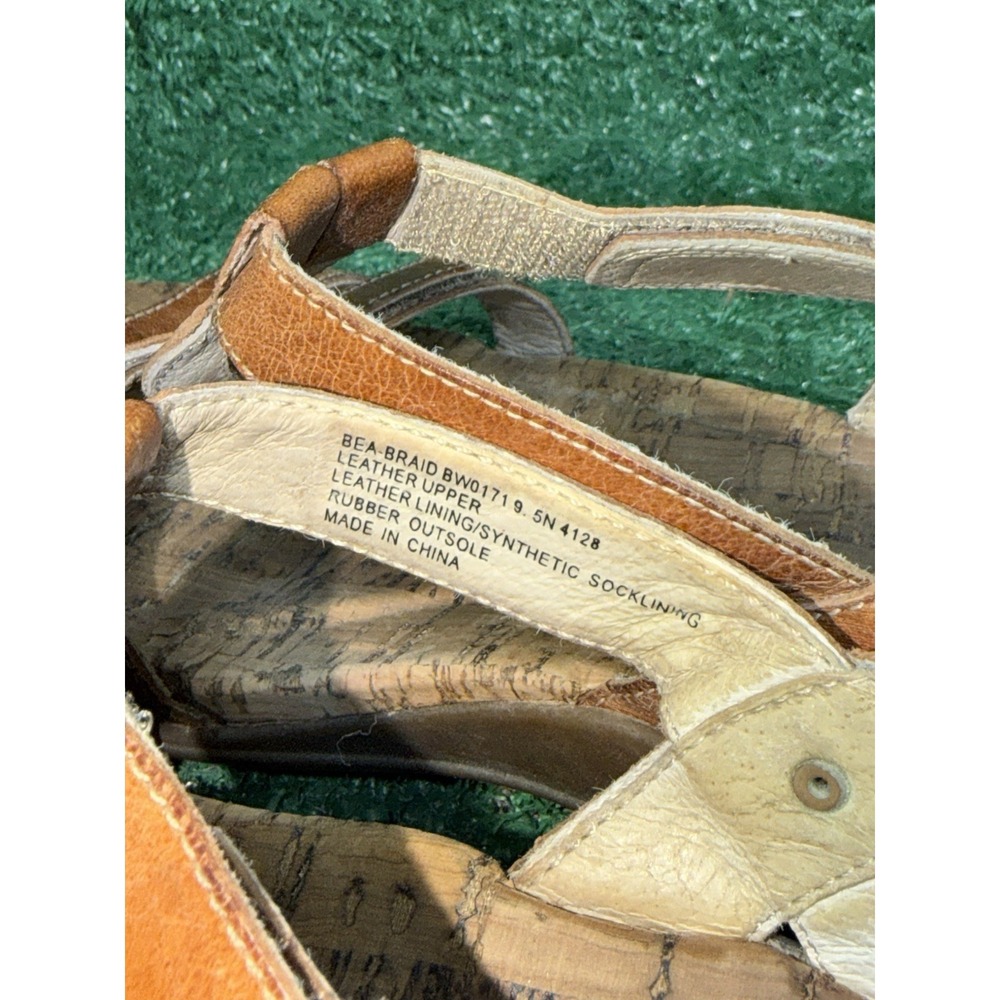 Abeo Bea Braid‎ Gladiator Brown Leather Summer Sandals Womens Size 9.5 Narrow - Picture 8 of 9